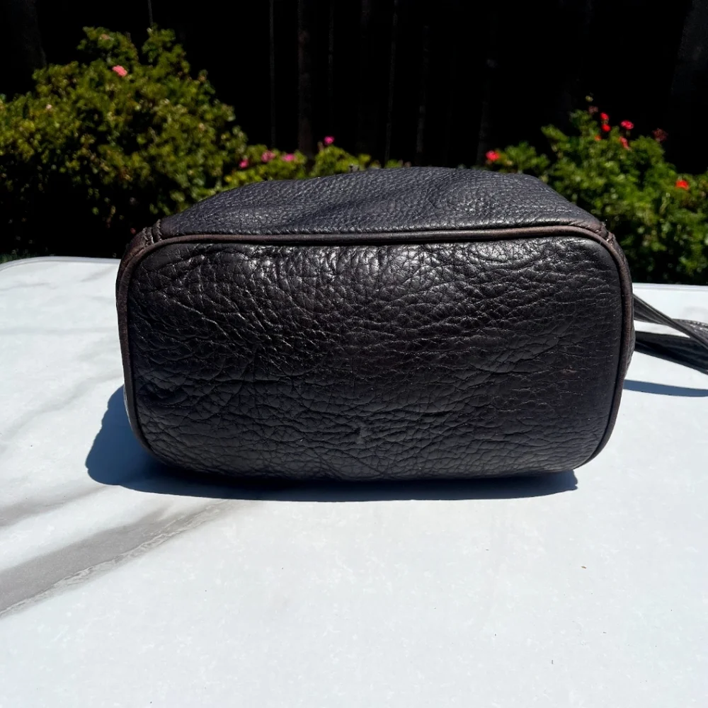 Vintage Coach Sonoma Drawstring Pebbeled Leather Bag in Black. #4923 - Picture 7 of 11